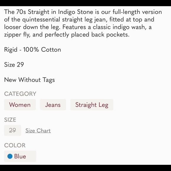 NWOT RE/DONE 70s Straight Leg High Rise Jeans - Picture 12 of 12